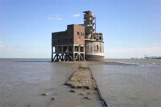 Grain Tower battery causeway